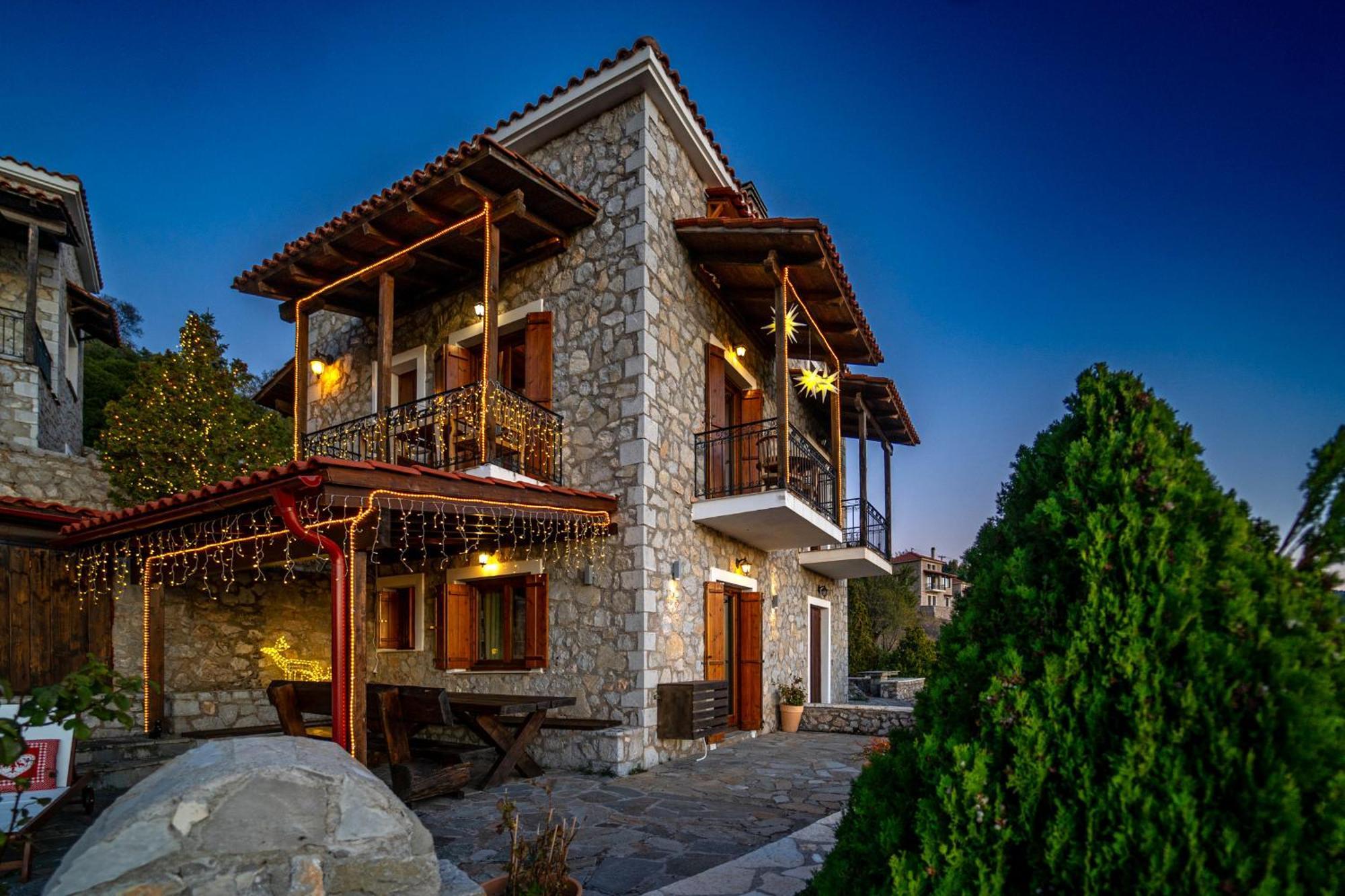 Rock Dandy Deluxe Chalet In Arachova - Delphi, Sauna, Prv Parking, Amazing View Luaran gambar