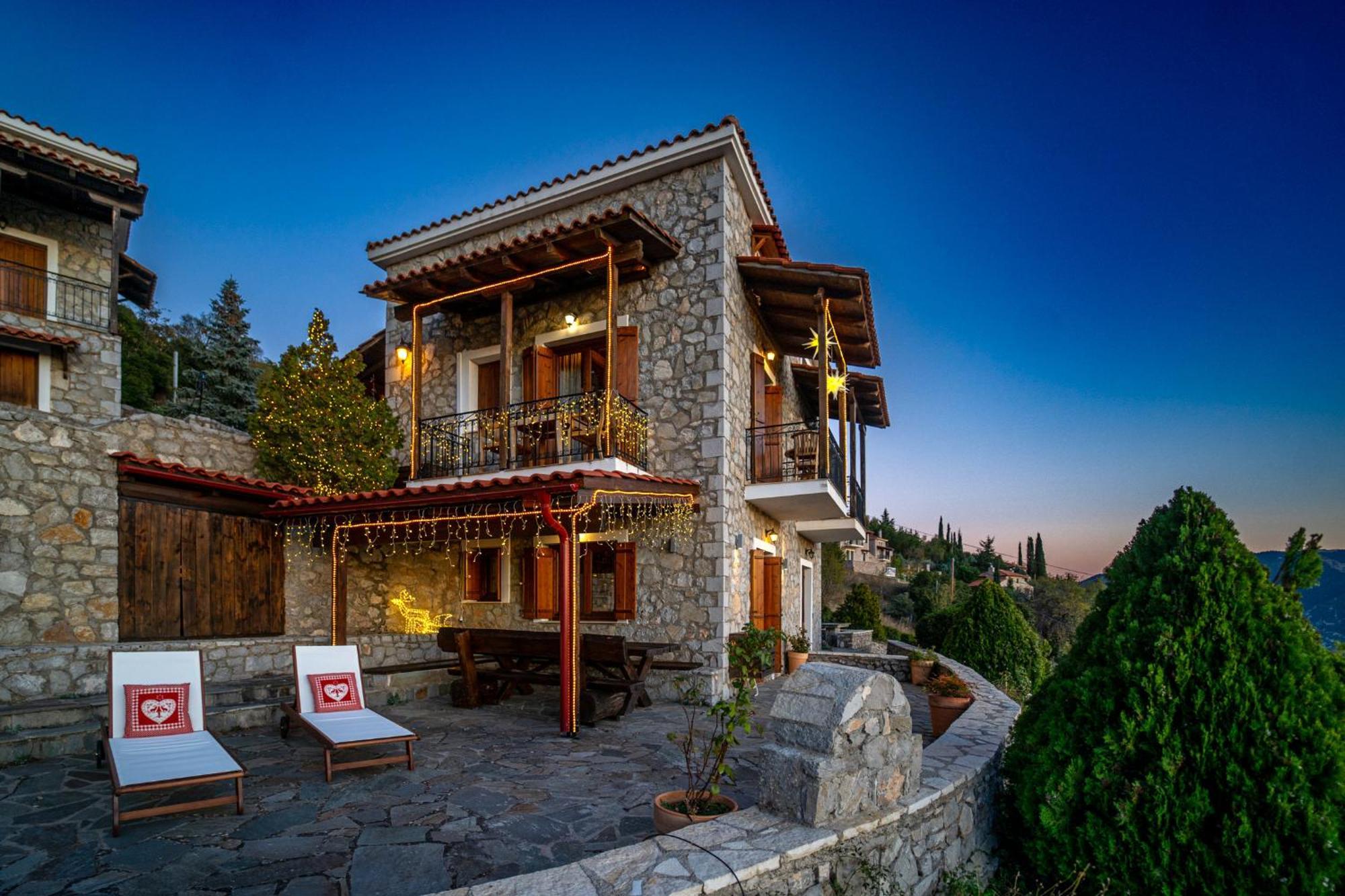 Rock Dandy Deluxe Chalet In Arachova - Delphi, Sauna, Prv Parking, Amazing View Luaran gambar