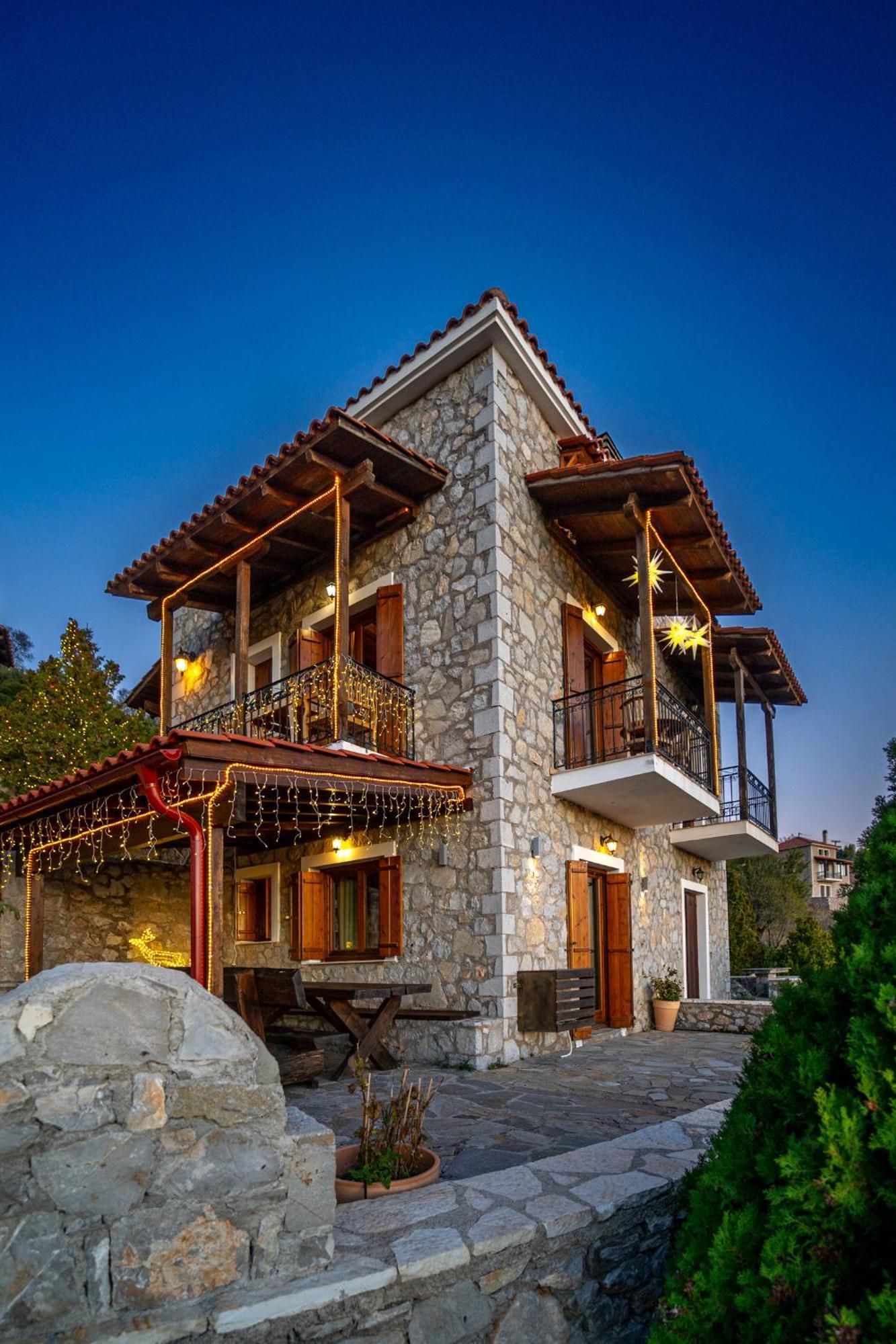 Rock Dandy Deluxe Chalet In Arachova - Delphi, Sauna, Prv Parking, Amazing View Luaran gambar