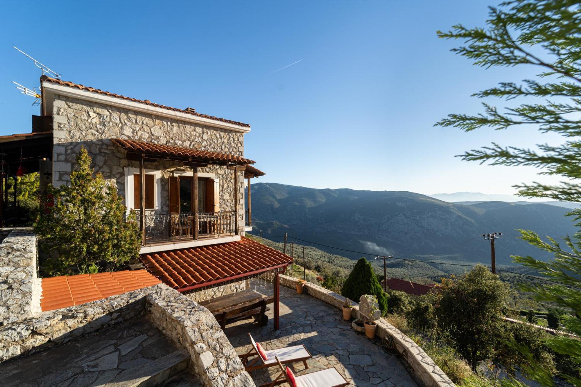 Rock Dandy Deluxe Chalet In Arachova - Delphi, Sauna, Prv Parking, Amazing View Luaran gambar