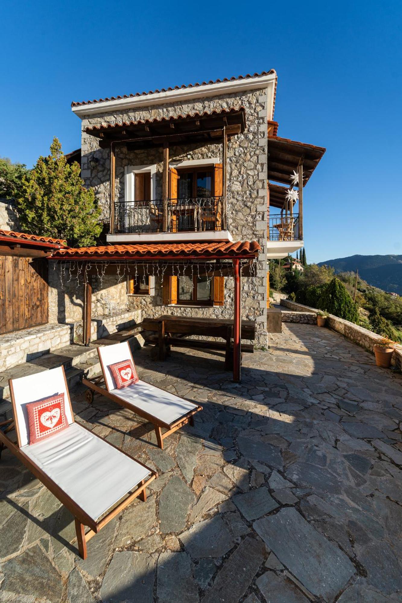 Rock Dandy Deluxe Chalet In Arachova - Delphi, Sauna, Prv Parking, Amazing View Luaran gambar