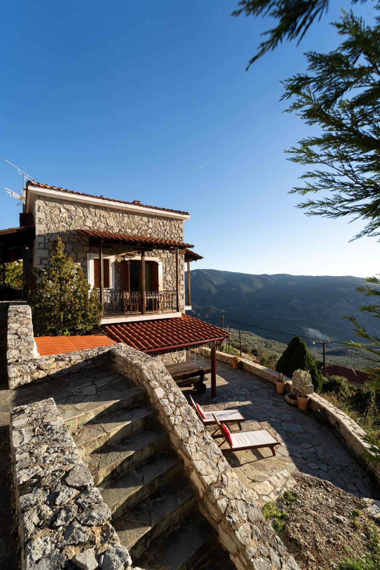 Rock Dandy Deluxe Chalet In Arachova - Delphi, Sauna, Prv Parking, Amazing View Luaran gambar
