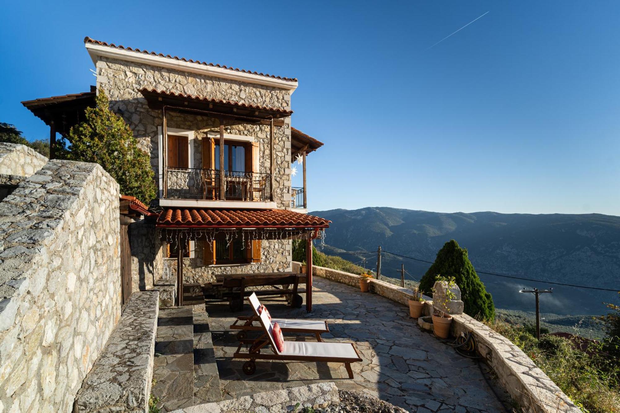 Rock Dandy Deluxe Chalet In Arachova - Delphi, Sauna, Prv Parking, Amazing View Luaran gambar