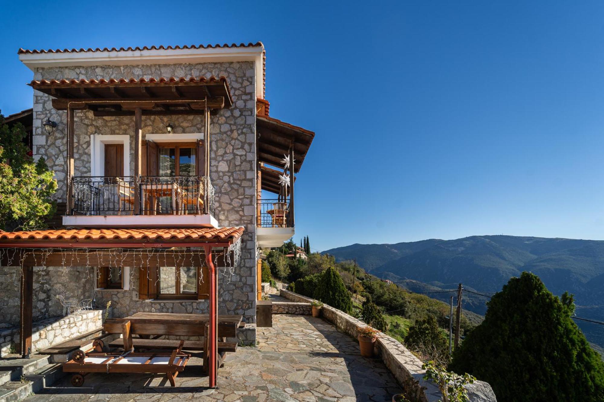 Rock Dandy Deluxe Chalet In Arachova - Delphi, Sauna, Prv Parking, Amazing View Luaran gambar