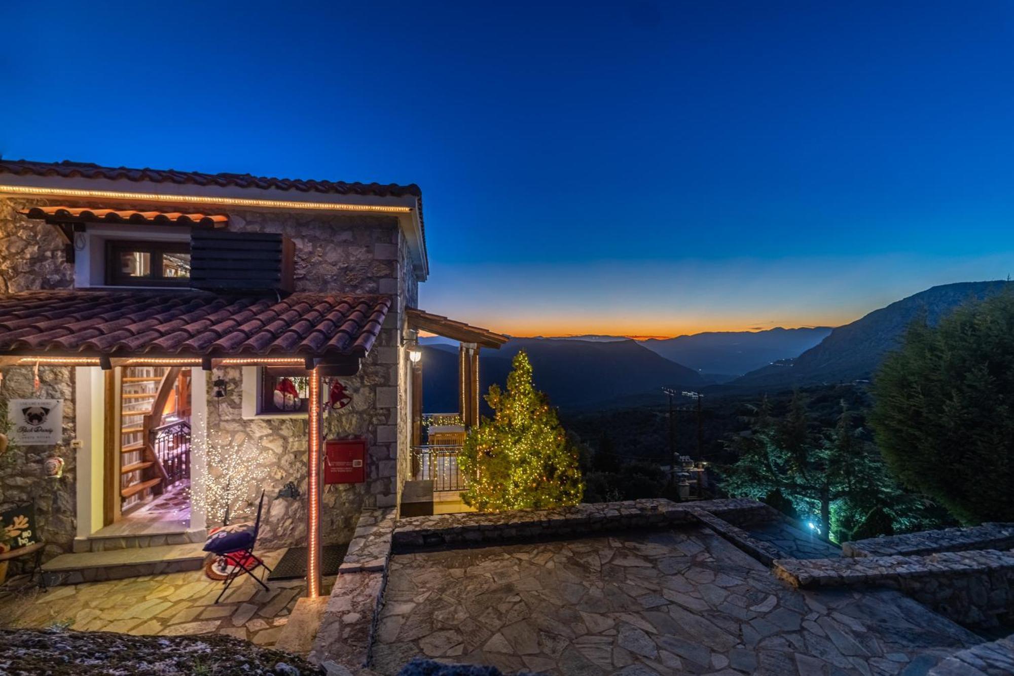 Rock Dandy Deluxe Chalet In Arachova - Delphi, Sauna, Prv Parking, Amazing View Luaran gambar
