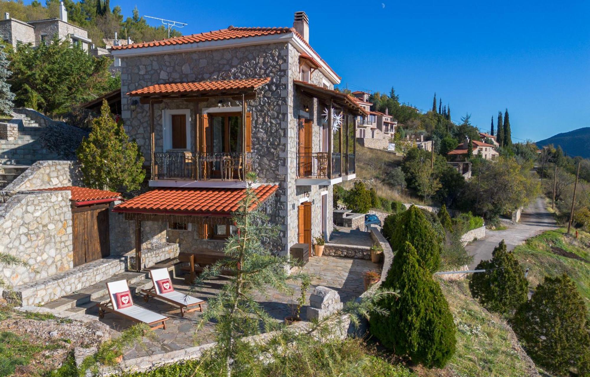 Rock Dandy Deluxe Chalet In Arachova - Delphi, Sauna, Prv Parking, Amazing View Luaran gambar